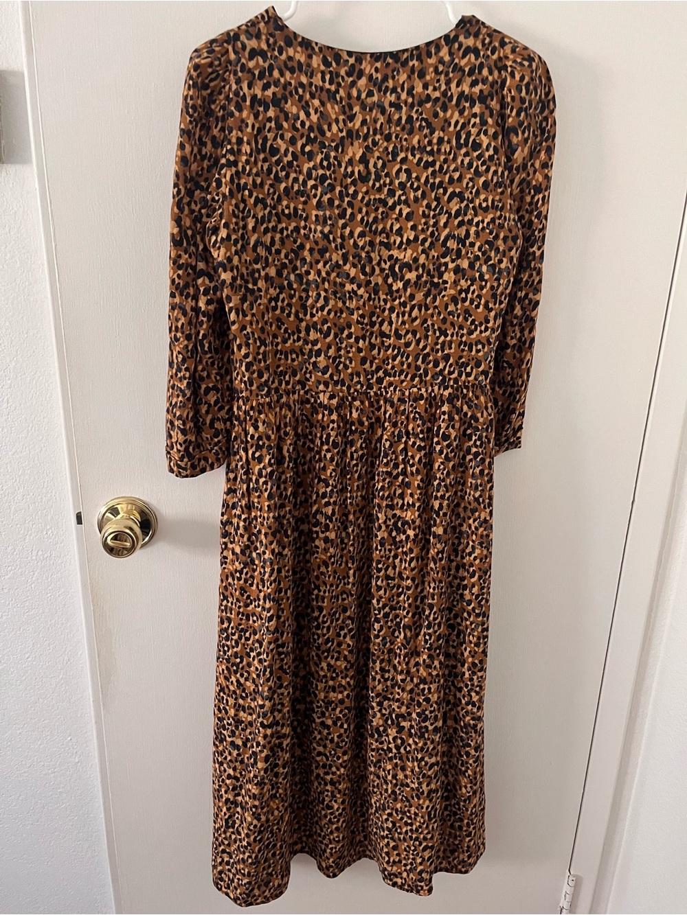 Zara TRF Animal Print Button Down Midi Dress Leopard Cheetah Size Small - Picture 7 of 10